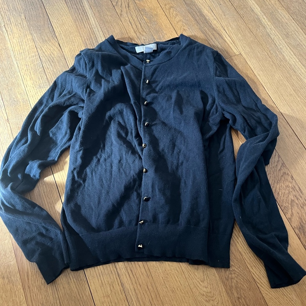 Black cardigan sweater